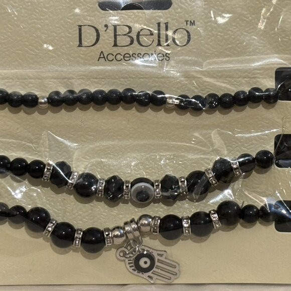 NWT D' Bello Accessories Hamsa Hand Evil Eye Bracelet - Picture 1 of 2
